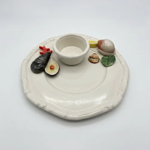 Italiaans-Zee-Servies-Keramiek-Bella-Ceramics_28 copy 2 Rond bord met kommetje zee