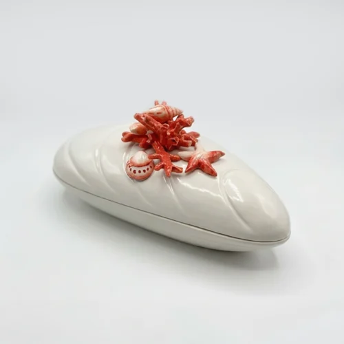 Koraal-Servies-Keramiek-Bella-Ceramics_34 copy 2 Grote mossel terrine rood koraal